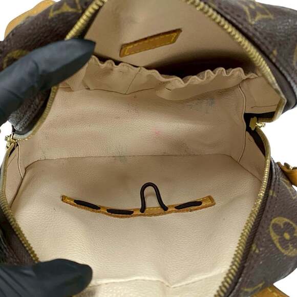 LOUIS VUITTON Authentic Vintage Brown Monogram Leather Shoulder Bag